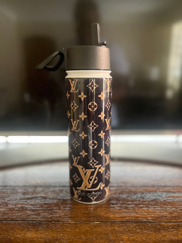 Brown LV tumbler or set