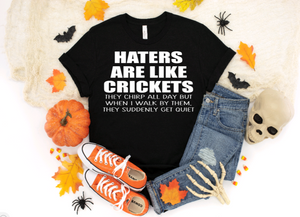 Haters are like Crickets